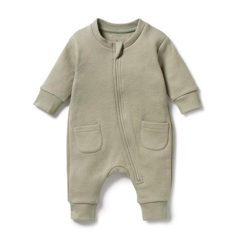 wilson + frenchy Oak Organic Quilted Growsuit