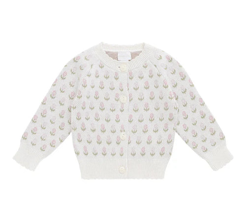 JAMIE KAY Olivia Cardigan | Olivia Jacquard Slightly Pink