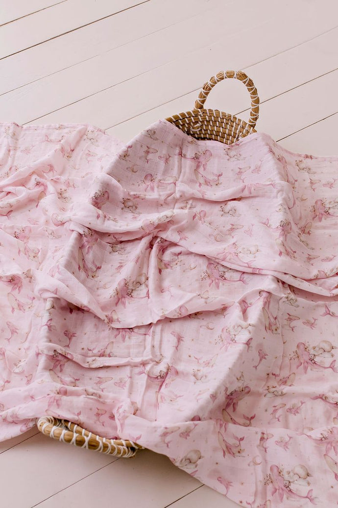 confetti kidz Organic Muslin Swaddle | Whimsical Whale