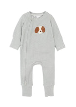 Load image into Gallery viewer, Bébé Otto Stripe Organic Zipsuit