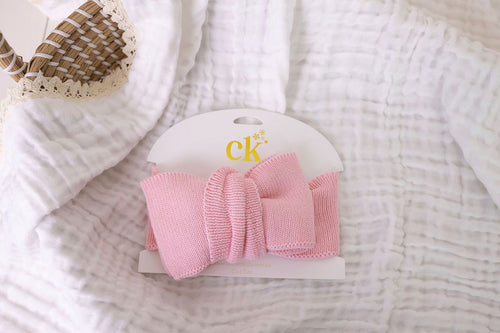 confetti kidz Oversized Knit Top Knot | Cotton Candy