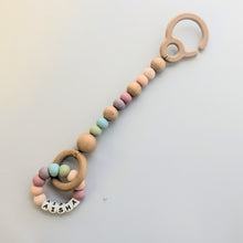 Load image into Gallery viewer, Nature Bubz PERSONALISED Play Gym/Pram Toy with Hook - with message