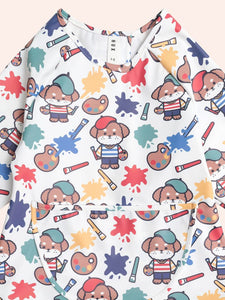 HUXBABY Parisian Painter Pup Art Smock