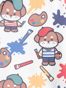 HUXBABY Parisian Painter Pup Art Smock