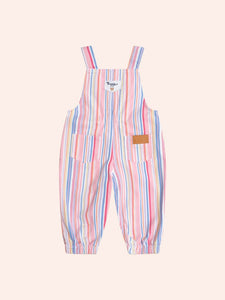 HUXBABY Pastel Stripe Overalls