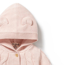 Load image into Gallery viewer, wilson + frenchy Pink Knitted Cable Jacket