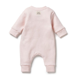 wilson + frenchy Pink Organic Quilted Growsuit