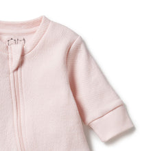 Load image into Gallery viewer, wilson + frenchy Pink Organic Quilted Growsuit