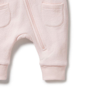 wilson + frenchy Pink Organic Quilted Growsuit