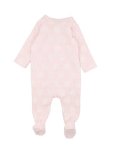Load image into Gallery viewer, Bébé Pink Flower Jacquard LS Onesie