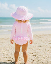 Load image into Gallery viewer, Minihaha Swim Pink Gingham LS Sunsuit