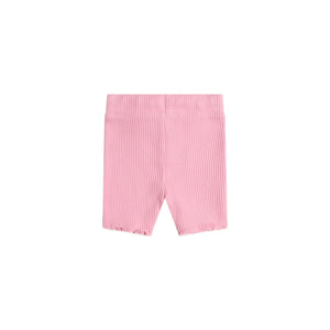 HUXBABY Pink Rib Bike Shortie