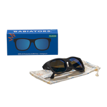 Load image into Gallery viewer, Polarised Navigators | Jet Black/Cobalt Lenses - www.bebebits.com.au