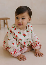 Load image into Gallery viewer, Walnut Poppy Romper | Strawberries and Cream - www.bebebits.com.au