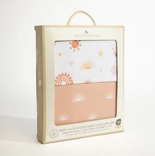 Load image into Gallery viewer, Organic Portacot Fitted Sheet &amp; Pillowcase | Bohemian Bliss