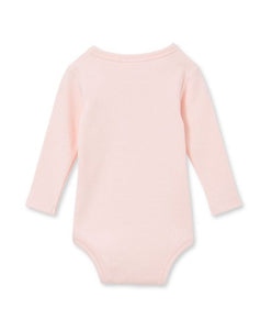 Milky Powder Pink Rib Bubbysuit + Pant Set