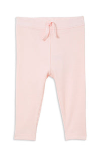 Milky Powder Pink Rib Bubbysuit + Pant Set