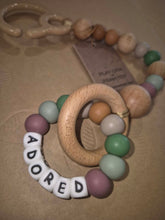 Load image into Gallery viewer, Nature Bubz PERSONALISED Play Gym/Pram Toy with Hook - with message