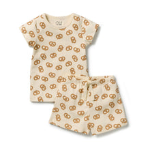 Load image into Gallery viewer, wilson + frenchy Organic Rib Short Sleeve PJs | Pretzel Hugs