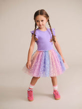 Load image into Gallery viewer, HUX | Purple S/Slv Rib Dress