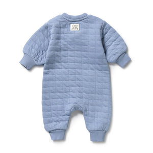 wilson + frenchy Organic Quilted Growsuit - Sky Blue