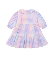 Load image into Gallery viewer, HUXBABY Rainbow Check Long Sleeve Frill Dress