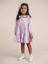 Load image into Gallery viewer, HUXBABY Rainbow Check Long Sleeve Frill Dress