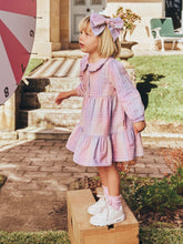 Load image into Gallery viewer, HUXBABY Rainbow Check Long Sleeve Frill Dress