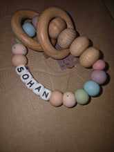 Load image into Gallery viewer, Nature Bubz PERSONALISED RAINBOW Rattle Teether