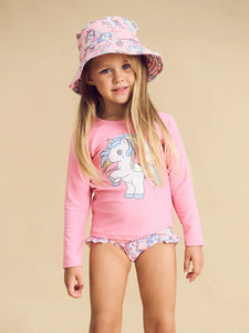 HUXBABY Rainbow Unicorn Swim Hat