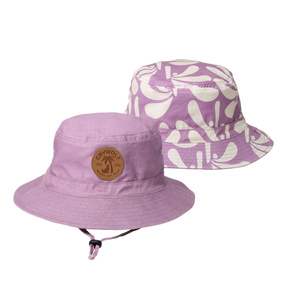 CRYWOLF Reversible Bucket Hat - Lilac Palms