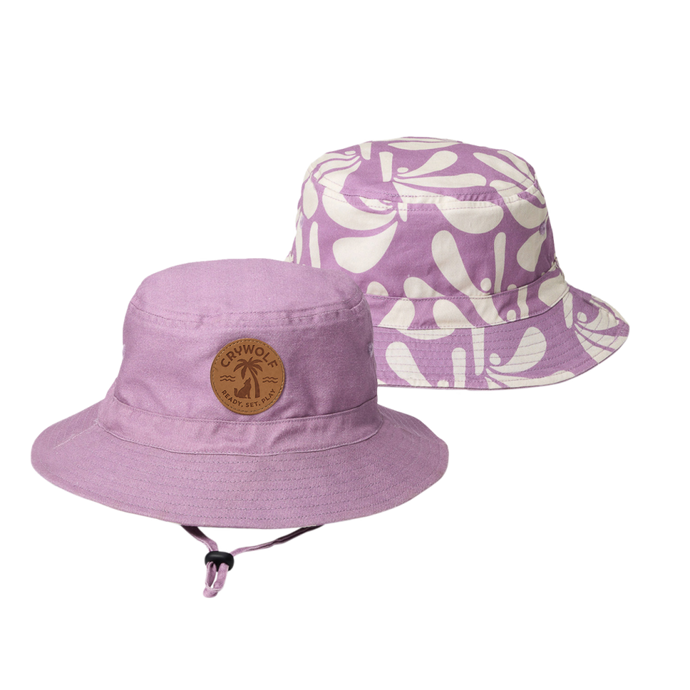 CRYWOLF Reversible Bucket Hat - Lilac Palms