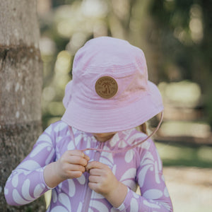 CRYWOLF Reversible Bucket Hat - Lilac Palms