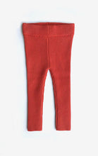 Load image into Gallery viewer, Organic Cotton Rib Knit Leggings | Tomato
