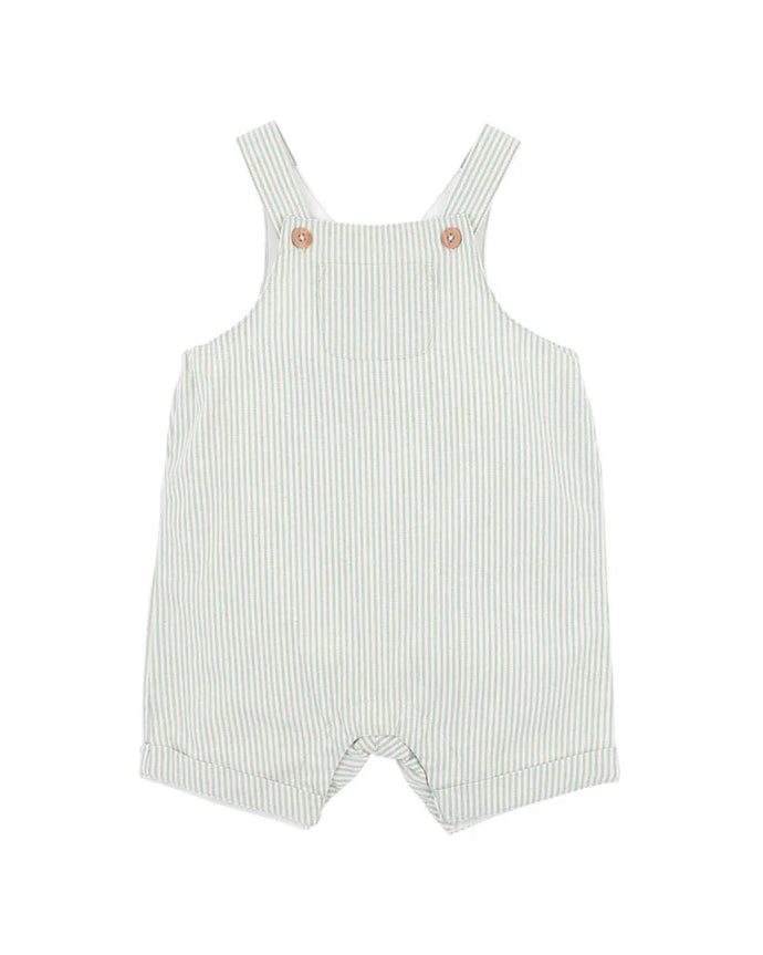 Bébé Roman Green Stripe Overalls