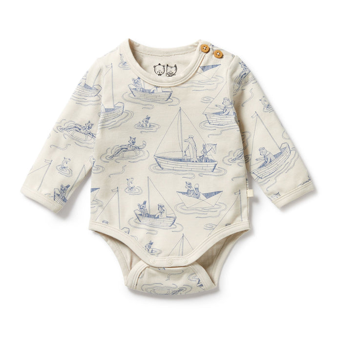 wilson + frenchy Sail Away Organic Bodysuit