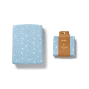 wilson + frenchy Organic Pointelle Bassinet Sheet | Sunny Seagulls