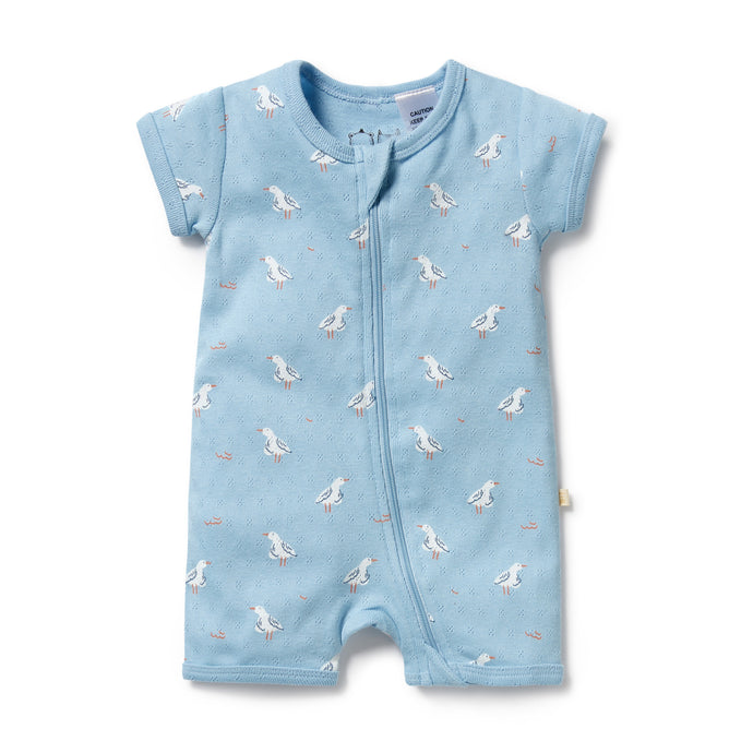 wilson + frenchy Organic Boyleg Zipsuit | Sunny Seagulls