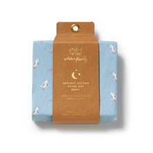 Load image into Gallery viewer, wilson + frenchy Organic Pointelle Cot Sheet | Sunny Seagulls
