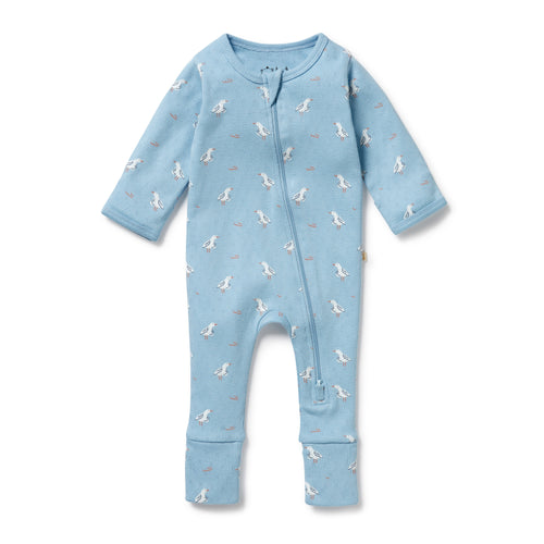 wilson + frenchy Organic Zipsuit with Feet | Sunny Seagulls