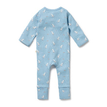 Load image into Gallery viewer, wilson + frenchy Organic Zipsuit with Feet | Sunny Seagulls