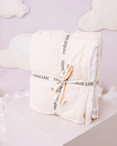 confetti kidz Sherpa Blanket | Créme