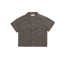 Load image into Gallery viewer, Jamie Kay Organic Cotton Silas Shirt | Coffee Grid
