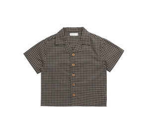 Jamie Kay Organic Cotton Silas Shirt | Coffee Grid