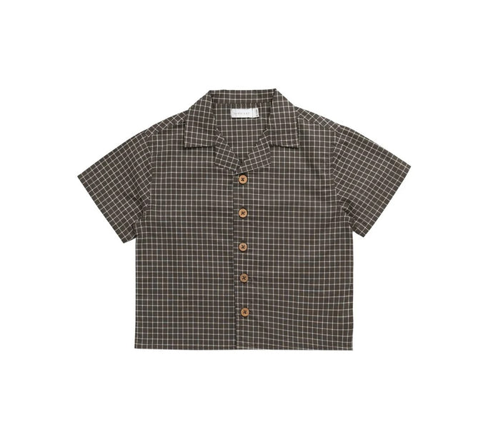 Jamie Kay Organic Cotton Silas Shirt | Coffee Grid
