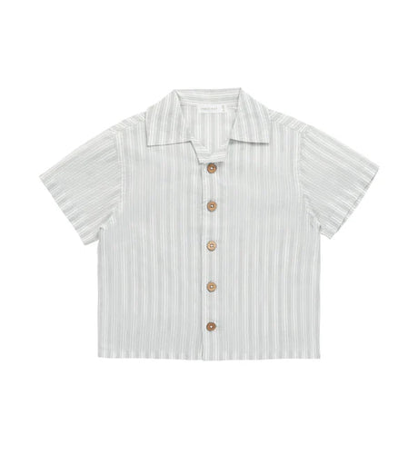 JAMIE KAY Organic Cotton Silas Shirt | Variegated Stripe Shoreline