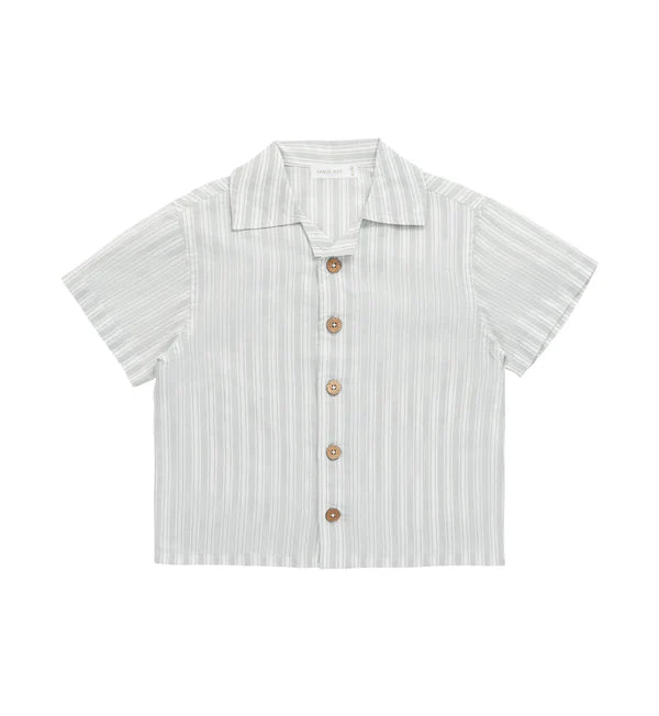 JAMIE KAY Organic Cotton Silas Shirt | Variegated Stripe Shoreline
