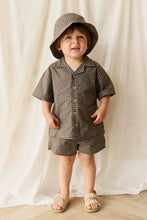 Load image into Gallery viewer, Jamie Kay Organic Cotton Silas Shirt | Coffee Grid