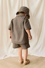 Load image into Gallery viewer, Jamie Kay Organic Cotton Silas Shirt | Coffee Grid