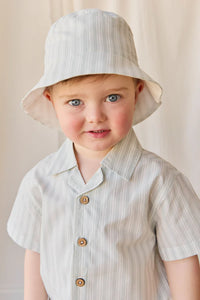 JAMIE KAY Organic Cotton Silas Shirt | Variegated Stripe Shoreline
